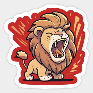 aslan roaring Sticker